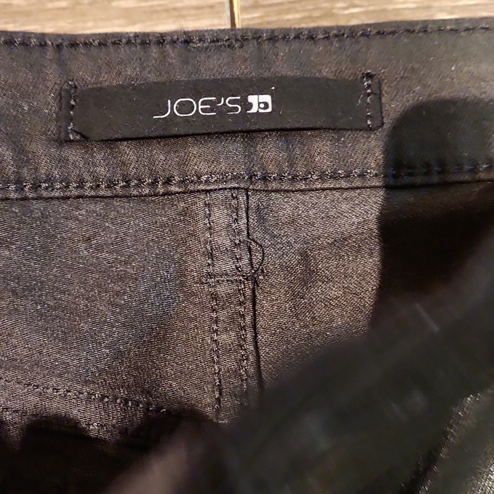 ❤️ JOES COATED CROPPED SKINNY JEANS IN JET BLACK, 10 (30) - Picture 10 of 12
